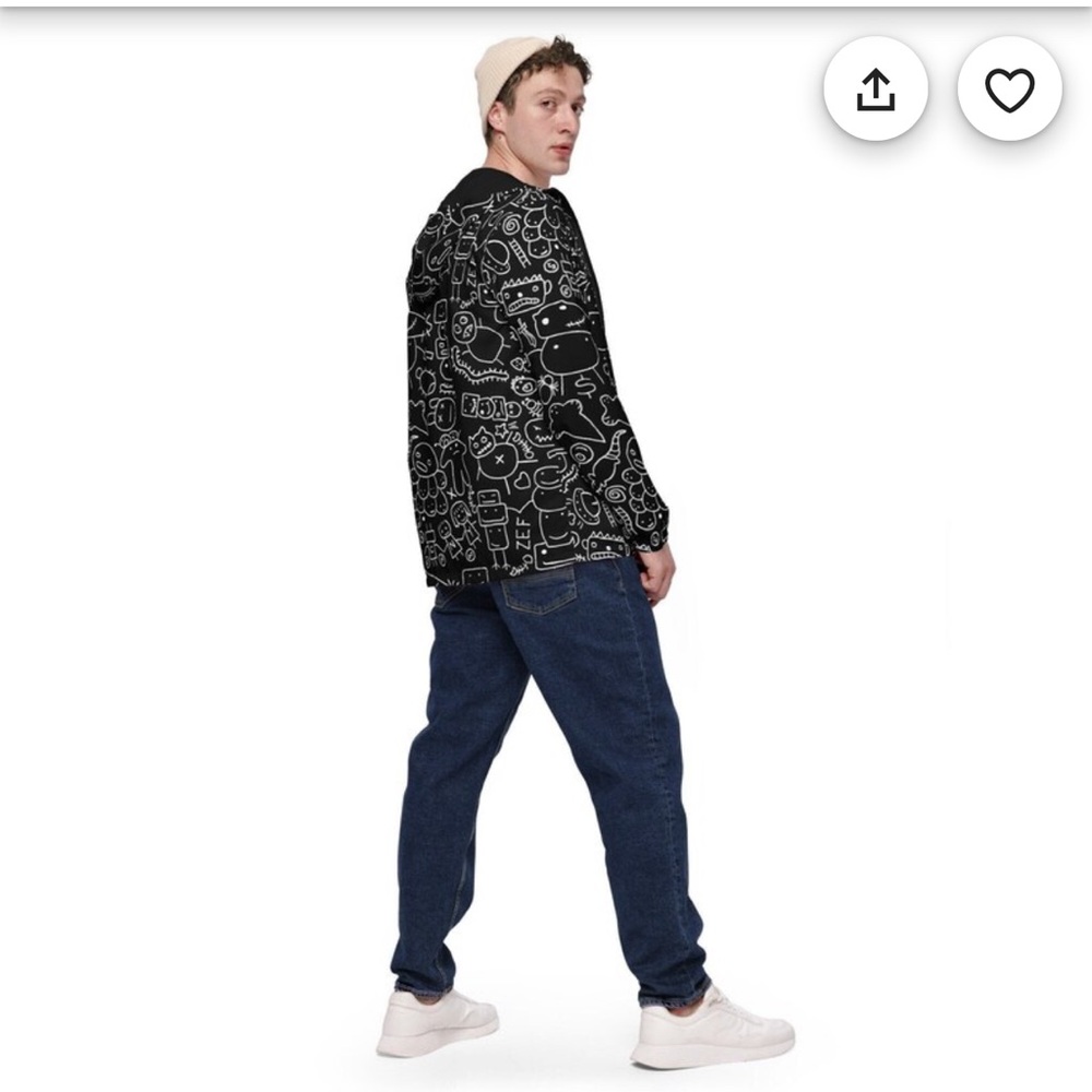 PEANUTS Epix Threads Black Hoodie with Cartoon Print